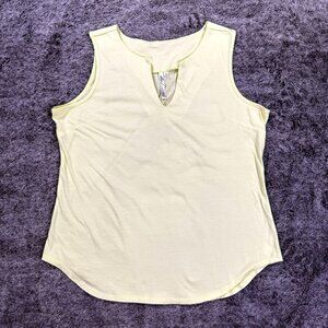 Lulu-B Sleeveless Keyhole V-Neck Top Sz S